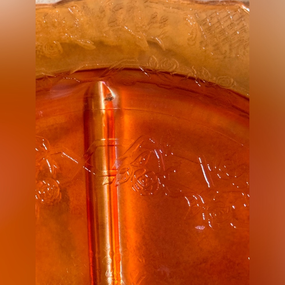 Vintage Federal Glass Iridescent Divided Plate✨ - Picture 2 of 12